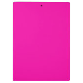 Heet Roze Zwarte Monogram Klembord (Achterkant)