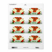 Heet Salsa PReservebliketiket Etiket (Full Sheet)