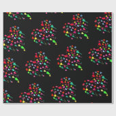 Heet schattige kleurrijke whimsical hartkunst cadeaupapier (Vlak)