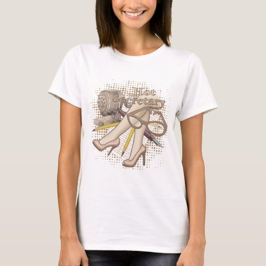 Heet secretaresse T-shirt (Voorkant)