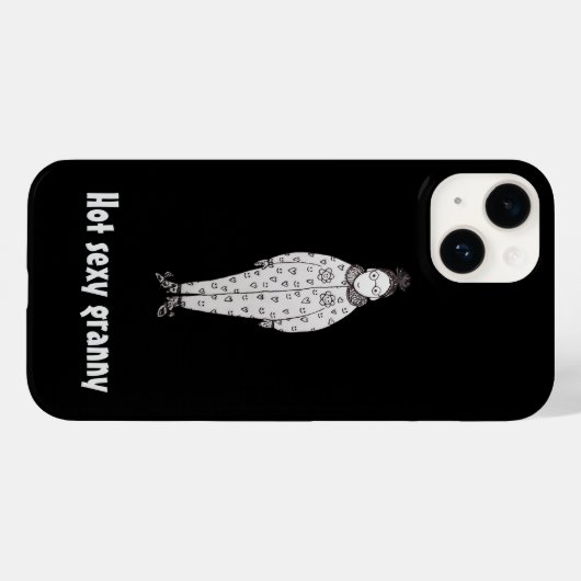 Heet sexy oma Case-Mate iPhone case (Achterkant (horizontaal))