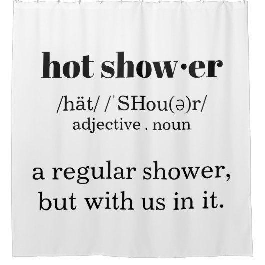 Heet Shower (met VS) definitiegordijn voor douches Douchegordijn (Voorkant)
