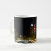 Heet silhouet van Cleveland Koffiemok (Voorkant links)