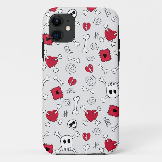 Heet Skulls and Crossbones Doodles iPhone5 Hoesje (Achterkant)