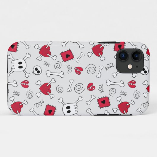 Heet Skulls and Crossbones Doodles iPhone5 Hoesje (Achterkant (horizontaal))