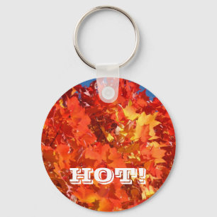 HEET! Sleutelhangers Rood Oranje Geel Herfstblader