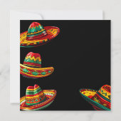 Heet Sombrero | Rood geel groen | Fiesta thema Kaart (Achterkant)