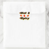 Heet & Spicy /5 Ronde Sticker (Tas)