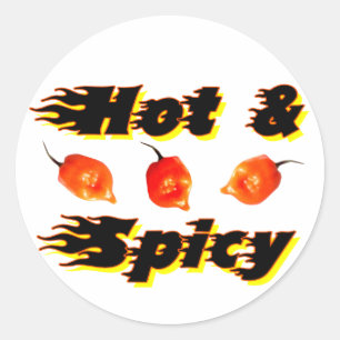 Heet & Spicy /5 Ronde Sticker