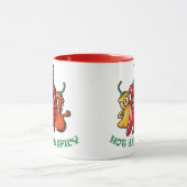 Heet Spicy Chili Peppers Mok (Midden)