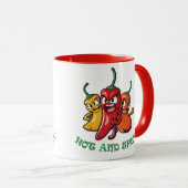 Heet Spicy Chili Peppers Mok (Voorkant rechts)