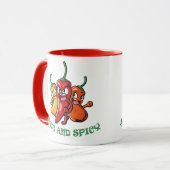 Heet Spicy Chili Peppers Mok (Voorkant links)