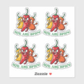 Heet Spicy Chili Peppers Sticker (Vel)