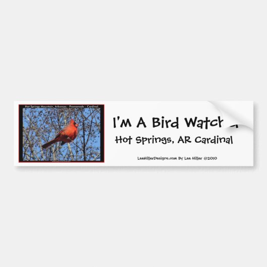 Heet Springs Mountain Promenade Kardinaal Gifts Bumpersticker (Voorkant)
