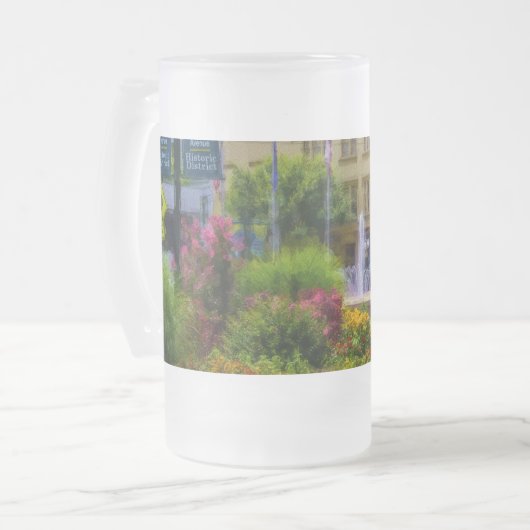 Heet Springs Roundabout Painterly Frosted Glass Be Matglas Bierpul (Voorkant links)