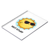 Heet Spul Grappige Zon Pun Notitieboek (Linkerzijde)