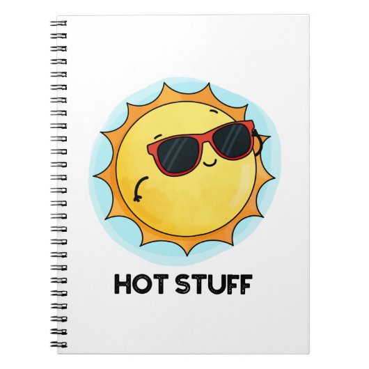 Heet Spul Grappige Zon Pun Notitieboek (Voorkant)