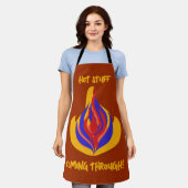 "Heet spul komt door!" Schort (Gedragen)