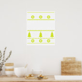 Heet staaf lelijk kerstgeel poster (Keuken)