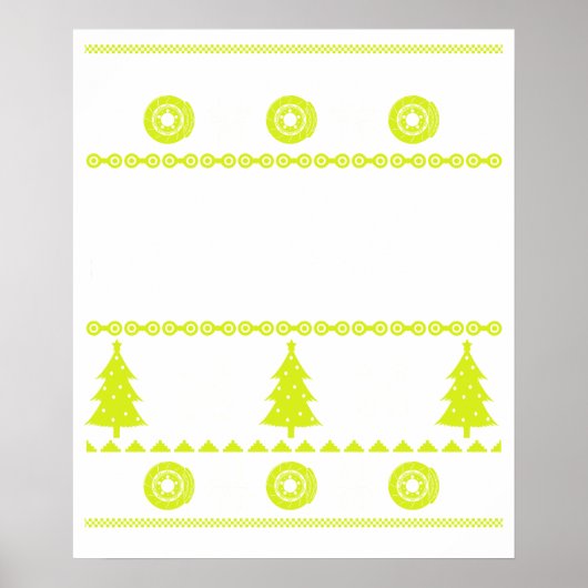 Heet staaf lelijk kerstgeel poster (Voorkant)