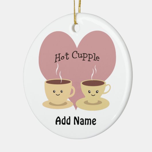 Heet stel! keramisch ornament (Links)