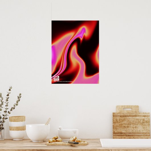 Heet Sunset Gradient poster (Keuken)