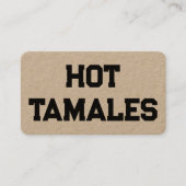 Heet Tamales Kraft Visitekaartje (Voorkant)
