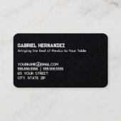 Heet Tamales Premium Visitekaartje (Achterkant)