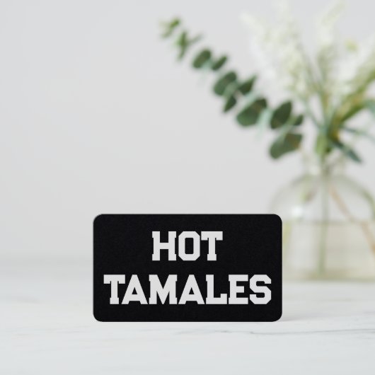 Heet Tamales Premium Visitekaartje (Staand voorkant)