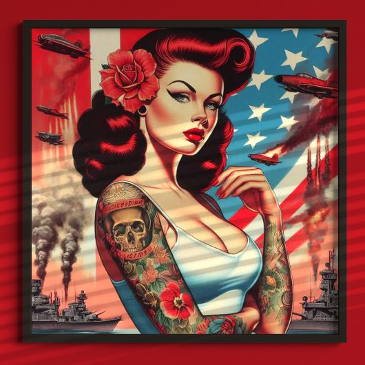 Heet  Tattoo Pin-up Poster