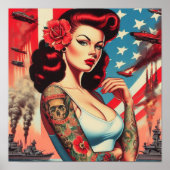 Heet Tattoo Pin-up Poster (Voorkant)