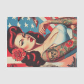 Heet  Tattoo Pin-up Tissuepapier (Voorkant)
