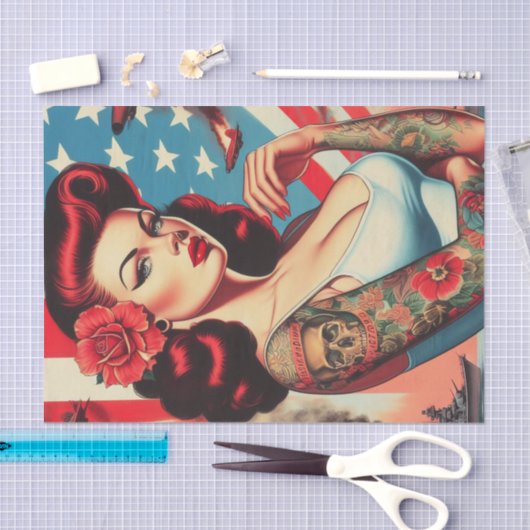 Heet  Tattoo Pin-up Tissuepapier (Craft)