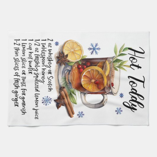 Heet Toddy Recept Keuken Theedoek (Horizontaal)