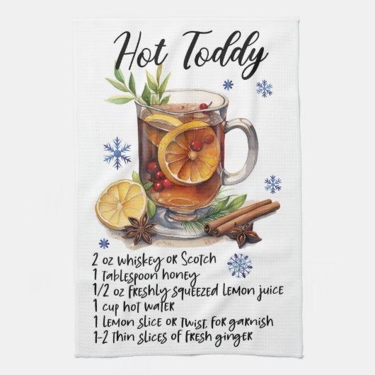 Heet Toddy Recept Keuken Theedoek (Verticaal)