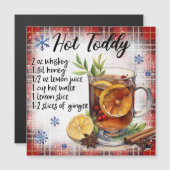 Heet Toddy Recept Magnetische Kaart (Voorkant / Achterkant)