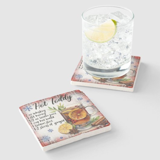 Heet Toddy Recept Marmeren Onderzetter (Zijkant)
