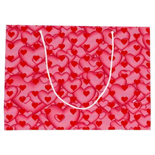 Heet Valentijn Love Large Gift Bag Groot Cadeauzakje (Achterkant)