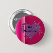 Heet Valentijnsdag Ronde Button 5,7 Cm (Voorkant /achterkant)