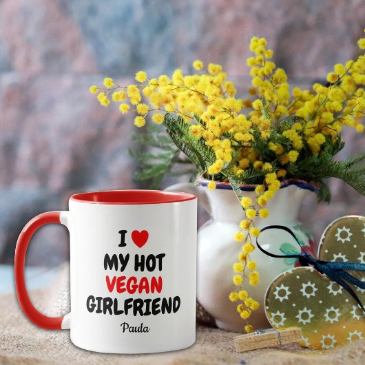 Heet Vegan Vriendin Valentijn ’ s Day Rood Mok