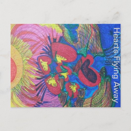 Heet vliegend briefkaart (Voorkant)