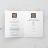 Heet voor altijd begrafenisserviceprogramma blauw programma (Binnen)