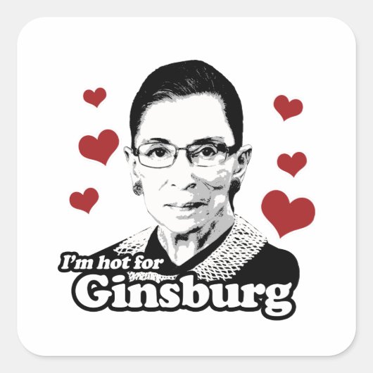 Heet voor Ginsburg Vierkante Sticker (Voorkant)