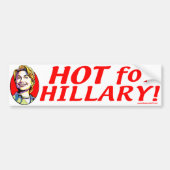 Heet voor Hillary! Bumpersticker (Voorkant)