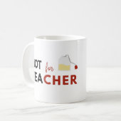 Heet voor leraar Hete thee Grappig Koffiemok (Voorkant links)