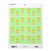 Heet vormen op lichtgroen etiket (Full Sheet)