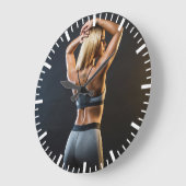 Heet Vrouw Fitness Meisje Grote Klok (Hoek)