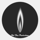 Heet vuur ronde sticker (Voorkant)