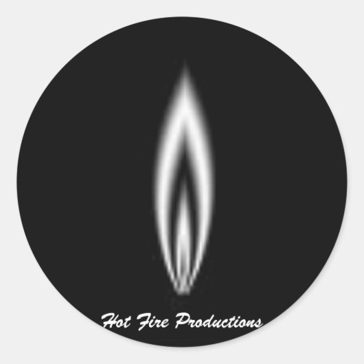 Heet vuur ronde sticker (Voorkant)