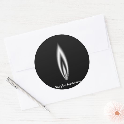 Heet vuur ronde sticker (Envelop)
